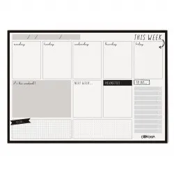 Planner săptămânal, nedatat, 60 file hârtie premium 100gsm, dimensiune 29.5 cm X 21 cm, Black 9120-CD