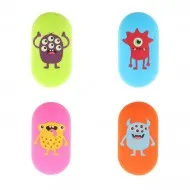 Guma de sters Strigo Ovala cu print 4 modele Monster SSC444 Guma de sters Strigo Ovala cu print 4 modele Monster SSC444