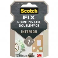Banda dublu adeziva 3M, montare Scotch-Fix, 19 mm x 1.5 m