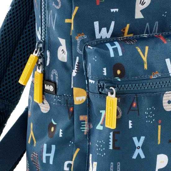 Ghiozdan Miquelrius, 340 x 230 x 90 mm, 1 compartiment, desing litere Ghiozdan Miquelrius, 340 x 230 x 90 mm, 1 compartiment, desing litere