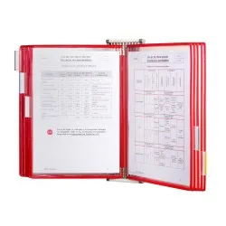 Kit complet Tarifold, din otel, pentru perete, A4, 10 display-uri, rosu Kit complet Tarifold, din otel, pentru perete, A4, 10 display-uri, rosu