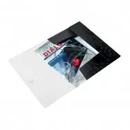 Mapa cu elastic Leitz WOW, PP, A4, 150 coli, negru Mapa cu elastic Leitz WOW, PP, A4, 150 coli, negru