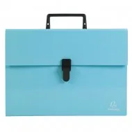 Mapa tip proiect cu maner Exacompta Aquarel, carton, A4, 18 compartimente, albastru Mapa tip proiect cu maner Exacompta Aquarel, carton, A4, 18 compartimente, albastru