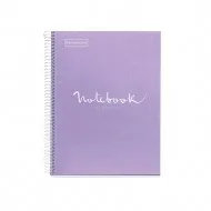 Caiet cu spira Miquelrius Emotions, A4, liniatura punctata, 80 file, coperta carton dur plastifiat, lavanda Caiet cu spira Miquelrius Emotions, A4, liniatura punctata, 80 file, coperta carton dur plastifiat, lavanda