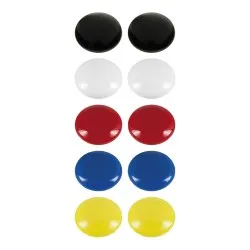 Set 10 magneti Westcott, d25 mm, diverse culori, sustin 4/6 coli, 80g