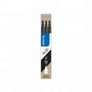 Rezerva roller cu gel Pilot Frixion Ball, 0.5 mm, negru, 3 bucati/set