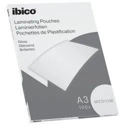 Folie de laminat, Ibico, A3, 100 microni, 100 bucati/set Folie de laminat, Ibico, A3, 100 microni, 100 bucati/set