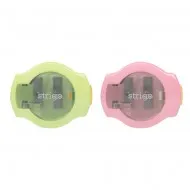 Ascutitoare Strigo, doua orificii, cu capac, 4 culori Ascutitoare Strigo, doua orificii, cu capac, 4 culori