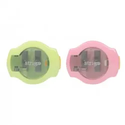 Ascutitoare Strigo, doua orificii, cu capac, 4 culori