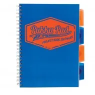 Caiet cu spirala si separatoare Pukka Pads Project Book Neon B5 200 pag matematica albastru Caiet cu spirala si separatoare Pukka Pads Project Book Neon B5 200 pag matematica albastru