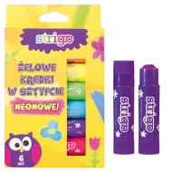 Creioane Strigo Gel Stick 6 culori 10g, neon