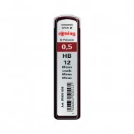 Mine creion mecanic Rotring, 0.5 mm , HB, 12 bucati/cutie Mine creion mecanic Rotring, 0.5 mm , HB, 12 bucati/cutie