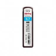 Mine creion mecanic Rotring, 0.7 mm , HB, 12 bucati/cutie Mine creion mecanic Rotring, 0.7 mm , HB, 12 bucati/cutie