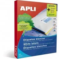 Etichete autoadezive Apli, A4, 105 x 37 mm, 1600 bucati, 100 coli/top Etichete autoadezive Apli, A4, 105 x 37 mm, 1600 bucati, 100 coli/top