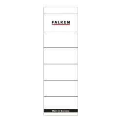 Etichete Falken autoadezive, pentru bibliorafturi, 60 x 190 mm, alb Etichete Falken autoadezive, pentru bibliorafturi, 60 x 190 mm, alb