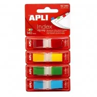 Index Apli, autoadeziv zig-zag, 12 x 45 mm, 4 culori mate (rosu, galben, verde, albastru) Index Apli, autoadeziv zig-zag, 12 x 45 mm, 4 culori mate (rosu, galben, verde, albastru)