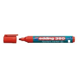 Marker Edding 380 pentru flipchart, varf rotund, 1.5-3 mm, rosu Marker Edding 380 pentru flipchart, varf rotund, 1.5-3 mm, rosu