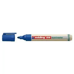 Marker pentru tabla Edding 28, ecologic, varf rotund, 1.5-3 mm, albastru Marker pentru tabla Edding 28, ecologic, varf rotund, 1.5-3 mm, albastru