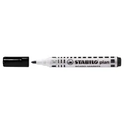 Marker pentru tabla Stabilo Plan 64, varf rotund, 2.5-3.5mm, negru Marker pentru tabla Stabilo Plan 64, varf rotund, 2.5-3.5mm, negru