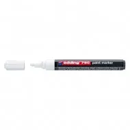 Marker permanent Edding 790, cu vopsea, corp plastic, varf rotund, 2-3 mm, alb Marker permanent Edding 790, cu vopsea, corp plastic, varf rotund, 2-3 mm, alb