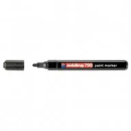 Marker permanent Edding 790, cu vopsea, corp plastic, varf rotund, 2-3 mm, negru Marker permanent Edding 790, cu vopsea, corp plastic, varf rotund, 2-3 mm, negru