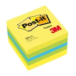 Notite adezive, Post-it, galben/verde, 51 x 51 mm, 400 file