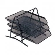 Set 3 tavite pentru documente Mesh Memoris-Precious, metal, negru Set 3 tavite pentru documente Mesh Memoris-Precious, metal, negru