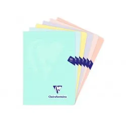 Caiet capsat A5, 48 file, Colecția Mimesys Pastel, Clairefontaine