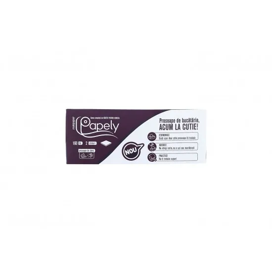Prosoape hartie bucatarie 2 straturi, 160 bucati/cutie, Papely Prosoape hartie bucatarie 2 straturi, 160 bucati/cutie, Papely