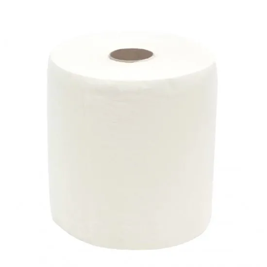 Prosop cu derulare centrala 2 pliuri 100 m, portionata, alb, celuloza 100%, AQAS