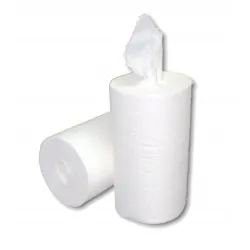 Prosop cu derulare centrala 2 pliuri 100 m, portionata, alb, celuloza 100%, AQAS