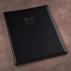Mapa meniu A4+, Softleather, piele PU interior/exterior, lavabila, negru